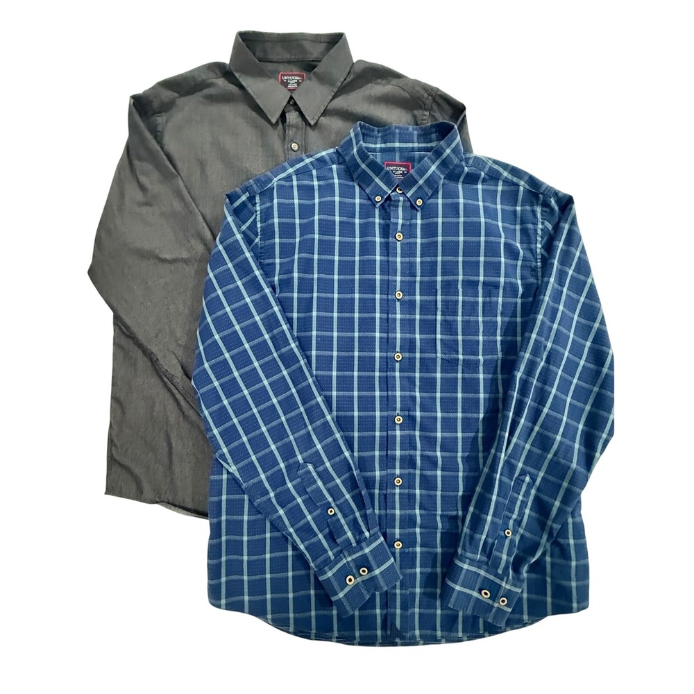 UNTUCKit Mens X-Large Slim Fit Long Sleeve Button Up Shirt Lot 2 NWOT 94